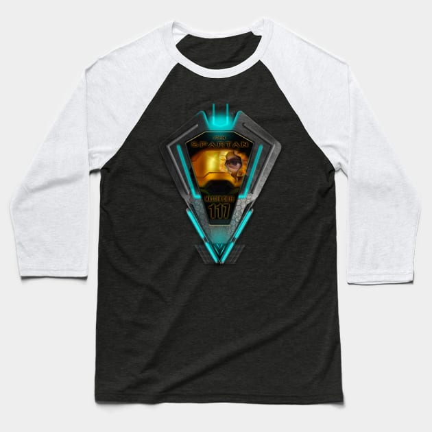 Master Chief Spartan Baseball T-Shirt by hardtbonez